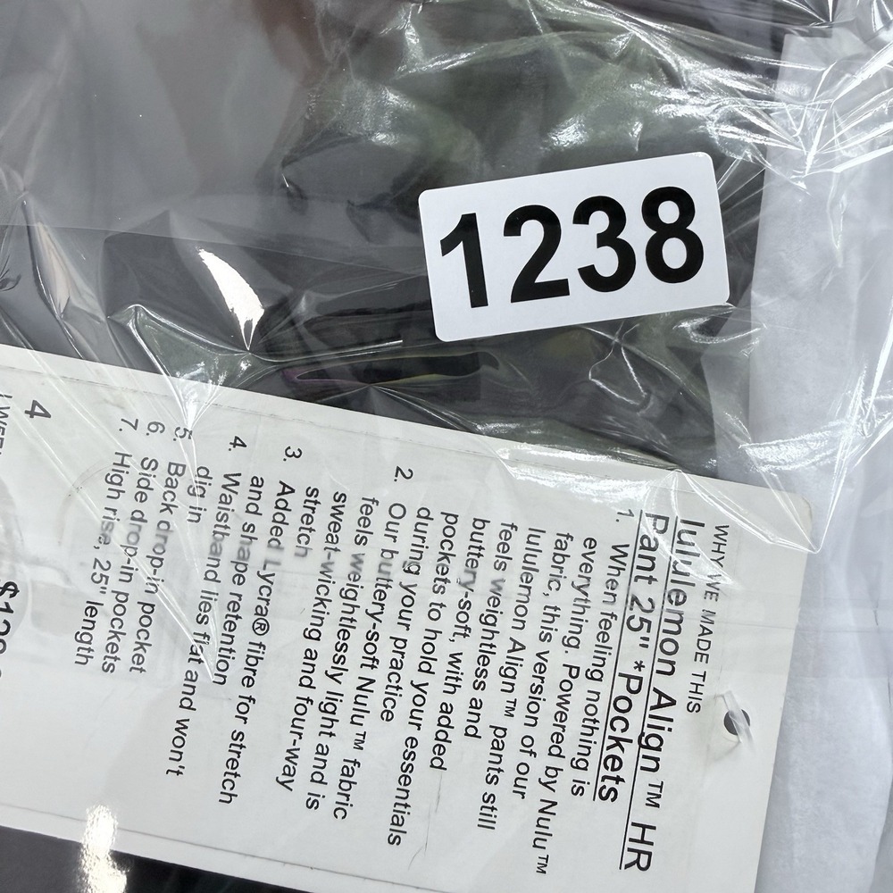 NWT Lululemon Align High Rise Pant 25" Pockets Size 4 Black Leggings $128 NEW - Picture 13 of 13